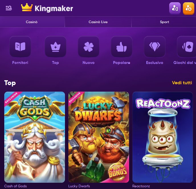 Kingmaker casino a Italy Kingmaker casino a Italy